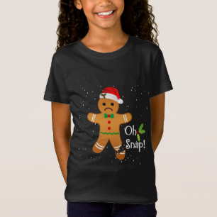 Camiseta Gingercake Man - Oh Snap Engraçado Bom Natal