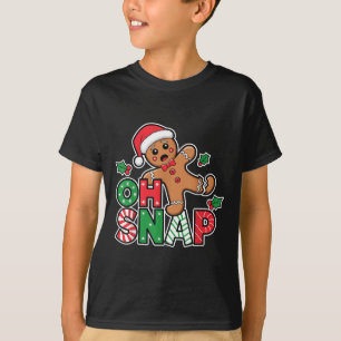 Camiseta Gingercake Man Oh Snap Natal Engraçado Cookie Bak