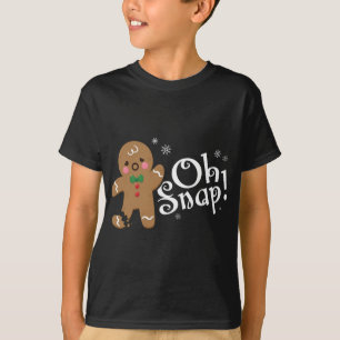Camiseta Gingerpão bonito, biscoito, Oh Snap! Natal