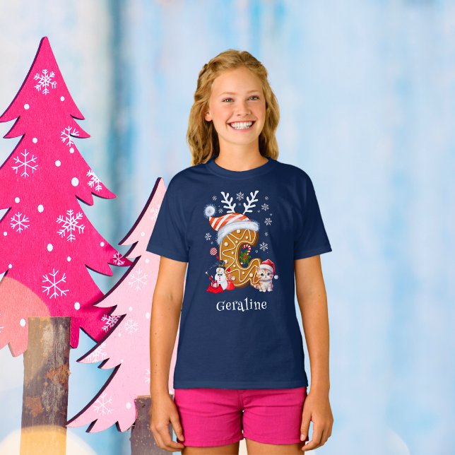 Camiseta Gingerpão de Natal - Letra G Garota (Criador carregado)