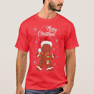 Camiseta Gingerpão Visto Santa Hat Figurino de Natal Cooki