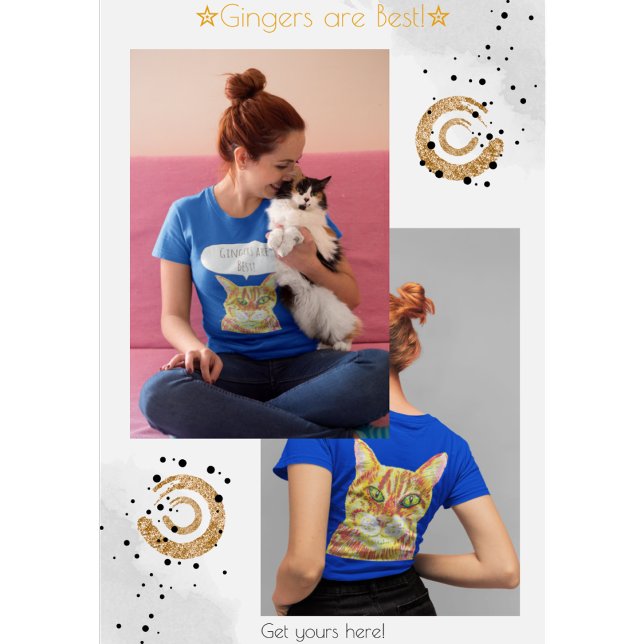 Camiseta Gingers são os melhores amantes de gatos (Criador carregado)