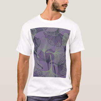 Camiseta Gingko biloba: padrão de colheita de abstrato.