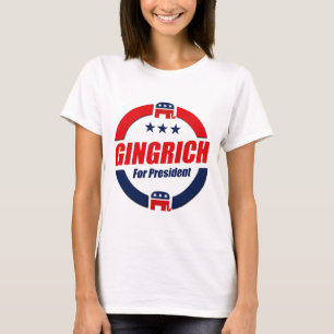 Camiseta GINGRICH PARA o PRESIDENTE (republicano)