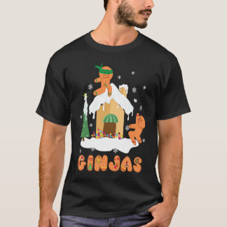 Camiseta Ginja Ninja Christmas  Ginjas Gingerbread Ninjas F