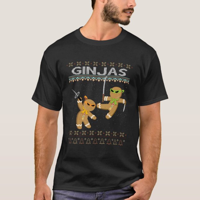 Camiseta Ginjas Gingerbread Ninjas Feios (Frente)