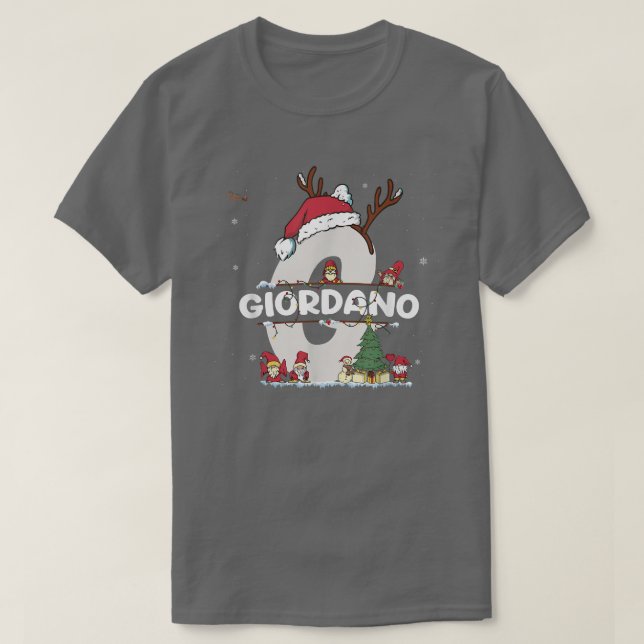 Camiseta Giordano Christmas w Giordano Name for engraçado X (Frente do Design)