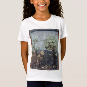 Camiseta Giotto: St Francis que Preaching aos pássaros