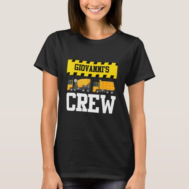 Camiseta Giovanni Construction Crew Custom Dumcaminhão Dump (Frente)