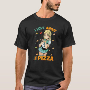 Camiseta Gira Kawaii - Adoro Anime Pizza - Otaku Girl