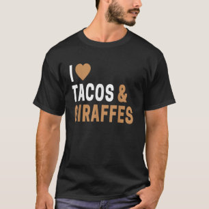Camiseta Girafa Adora Presentes Engraçados Adoro Tacos Gira