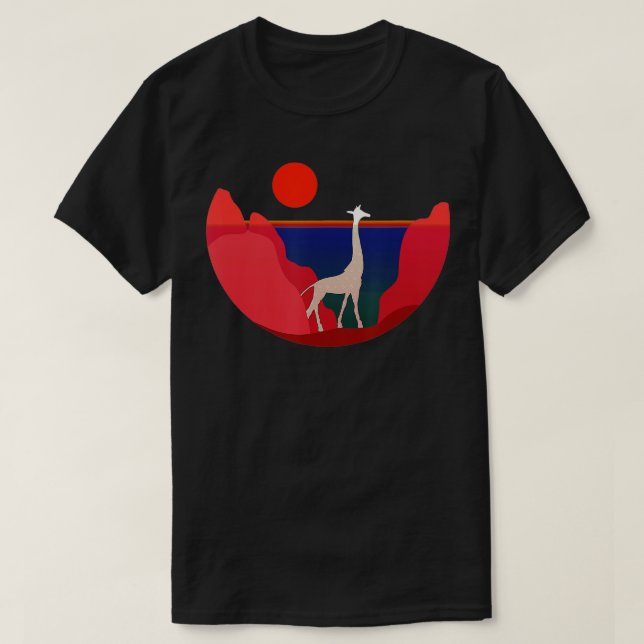 Camiseta Girafa Africana (Frente do Design)