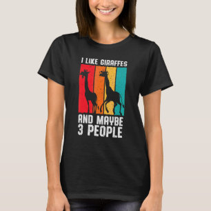 Camiseta Girafa Animal Eu Gosto De Girafas E 3 Pessoas De I