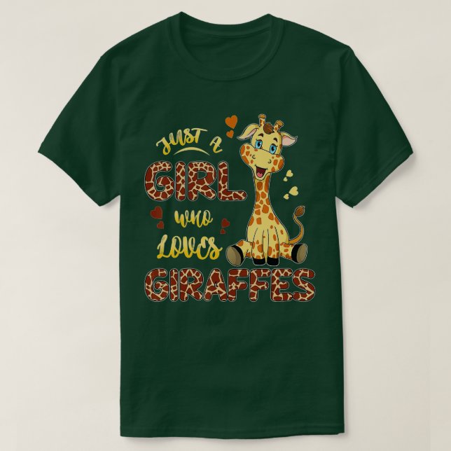 Camiseta Girafa Apenas Uma Garota Que Ama Girafas Presentes (Frente do Design)