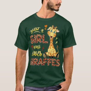 Camiseta Girafa Apenas Uma Garota Que Ama Girafas Presentes