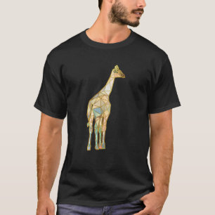 Camiseta Girafa atrás das linhas geométricas
