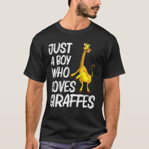 Camiseta Girafa Bonita Para Crianças Selvagens O Zoológico