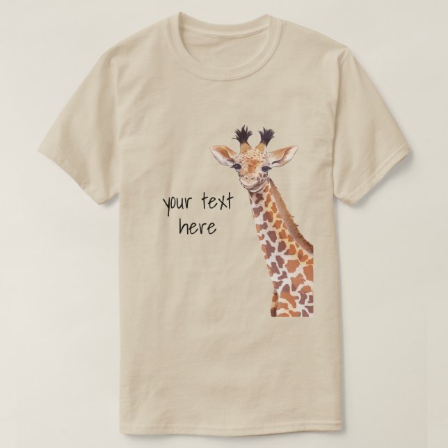 Camiseta Girafa Bonita Personalizada (Frente do Design)