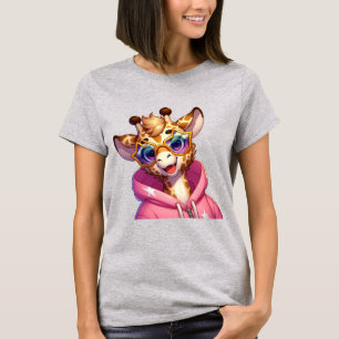 Camiseta Girafa Cartoon Estrela