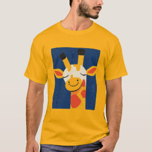 Camiseta Girafa Charmante Sorridente - Retrato alegre