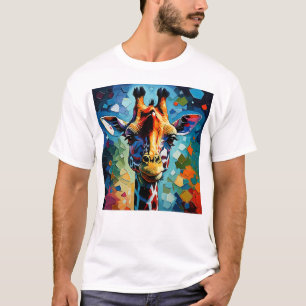 Camiseta Girafa Colorida 302