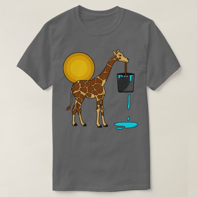Camiseta Girafa com Balde d'água (Frente do Design)