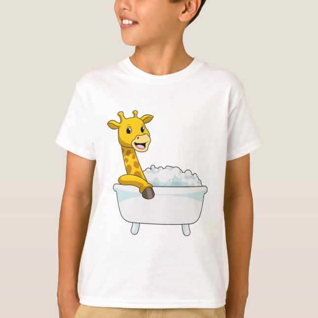 Camiseta Girafa com Banheira com Espuma (Frente)