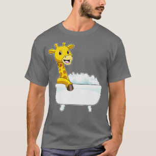 Camiseta Girafa Com Banheira Com Espuma