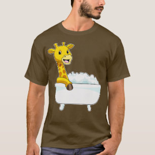 Camiseta Girafa Com Banheira Com Espuma
