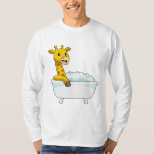 Camiseta Girafa com Banheira com Espuma