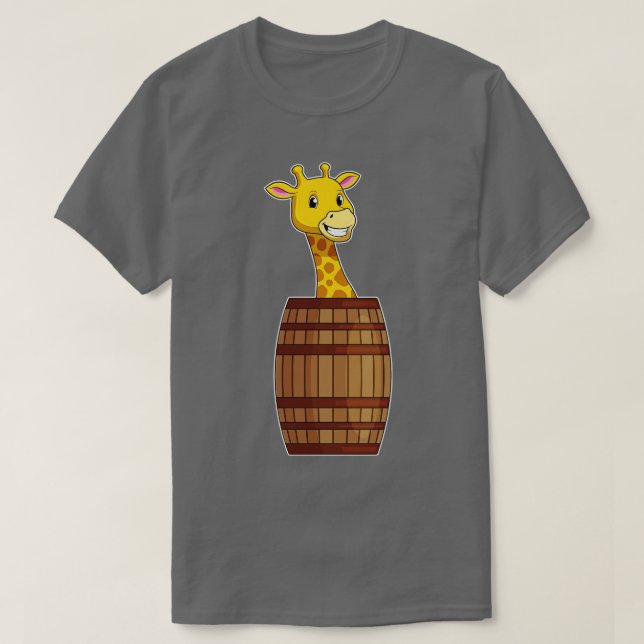 Camiseta Girafa com Barril (Frente do Design)