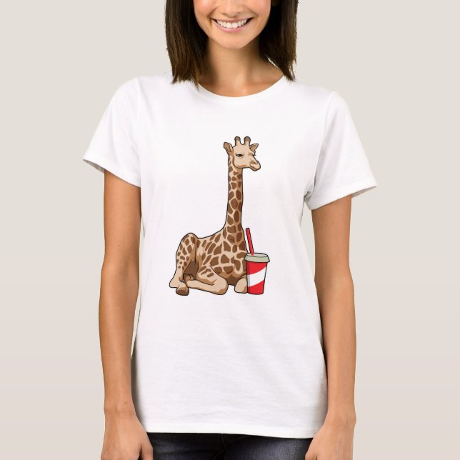 Camiseta Girafa com bebida (Frente)