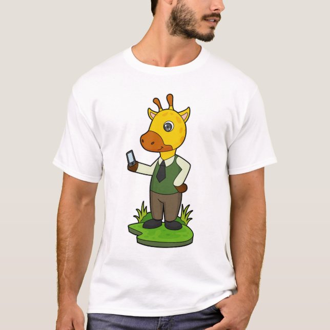 Camiseta Girafa com celular (Frente)