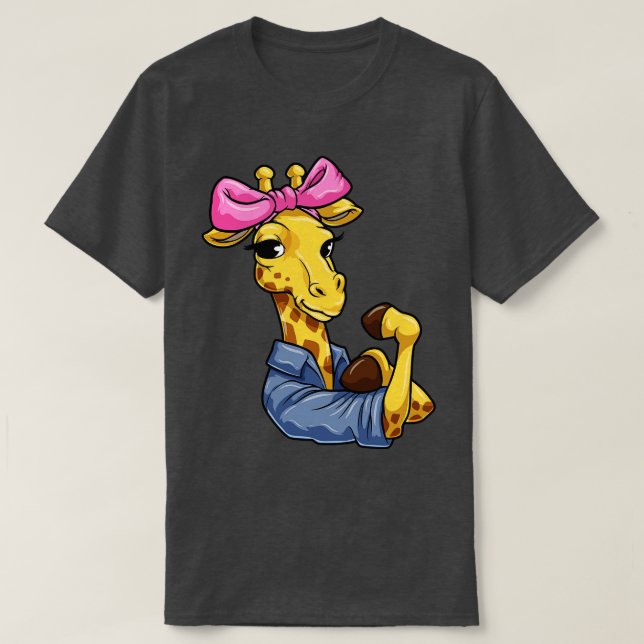 Camiseta Girafa com Faixa de Opções 1 (Frente do Design)