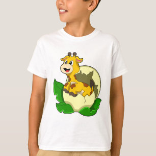Camiseta Girafa com Folha e Ovo