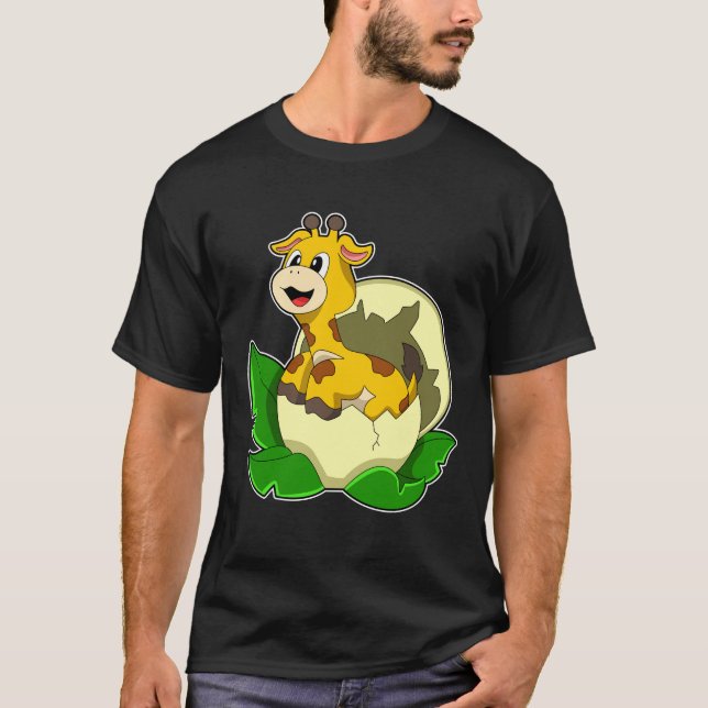 Camiseta Girafa com Folha e Ovo (Frente)