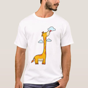 Camiseta Girafa com Nuvens