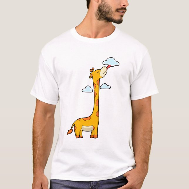 Camiseta Girafa com Nuvens (Frente)