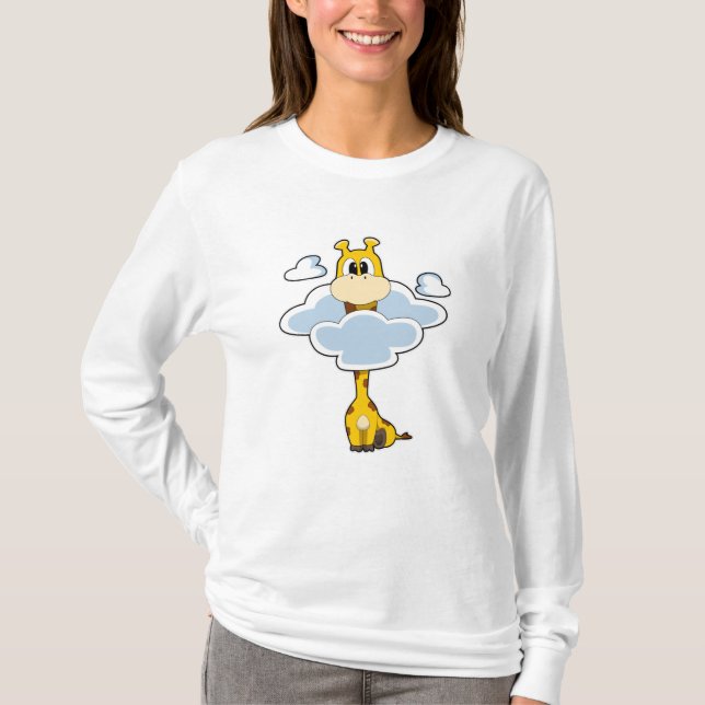 Camiseta Girafa com Nuvens (Frente)