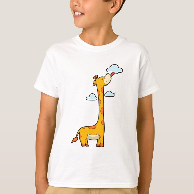 Camiseta Girafa com Nuvens (Frente)