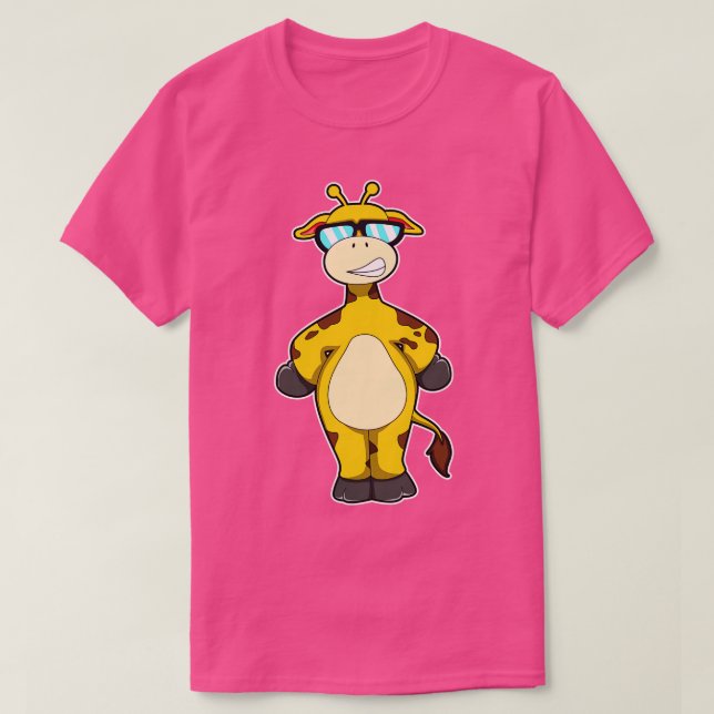 Camiseta Girafa com óculos escuros 3 (Frente do Design)