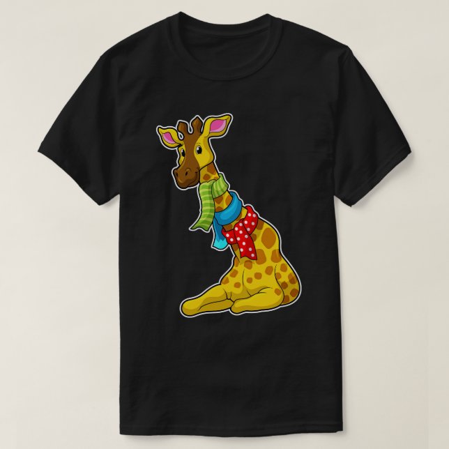 Camiseta Girafa com Scarf (Frente do Design)