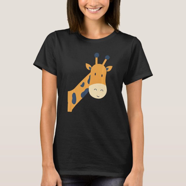 Camiseta Girafa Com Sorriso Para Girafas Amigos E Fãs (Frente)