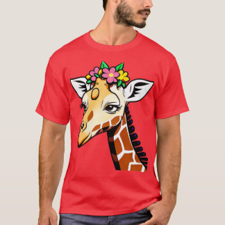 Camiseta Girafa com um desenho bonitinho da coroa