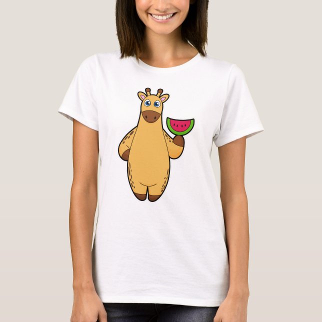 Camiseta Girafa comendo melancia (Frente)