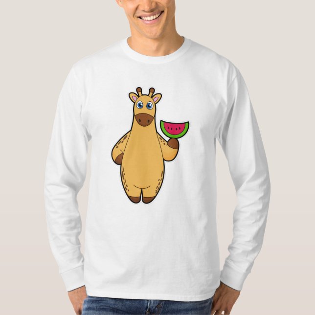 Camiseta Girafa comendo melancia (Frente)