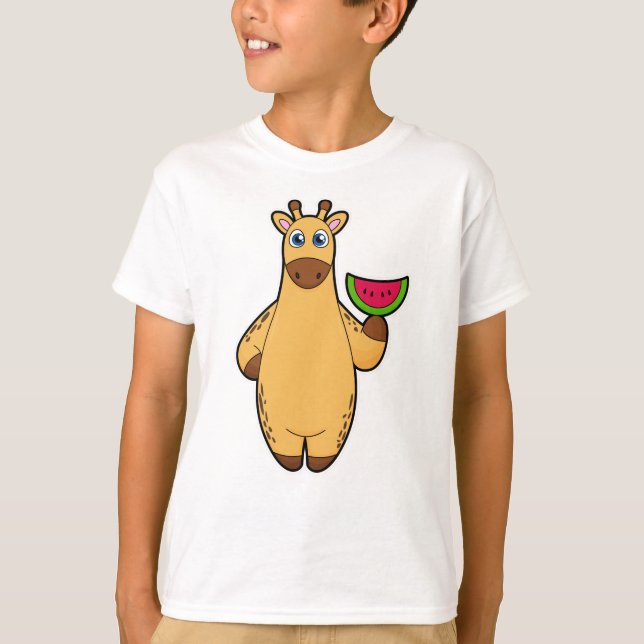 Camiseta Girafa comendo melancia (Frente)
