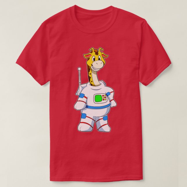 Camiseta Girafa como astronauta no figurino 2 (Frente do Design)