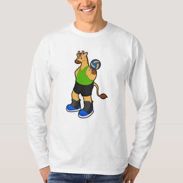 Camiseta Girafa como jogador de voleibol (Frente)