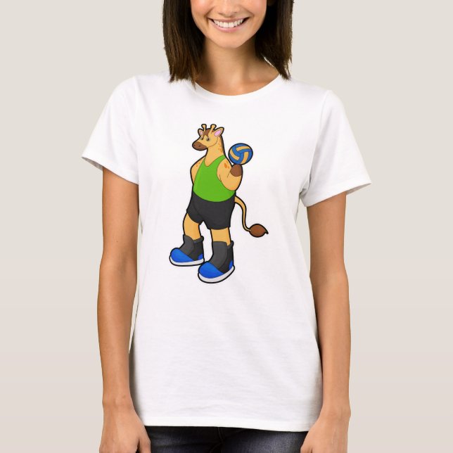 Camiseta Girafa como jogador de voleibol (Frente)